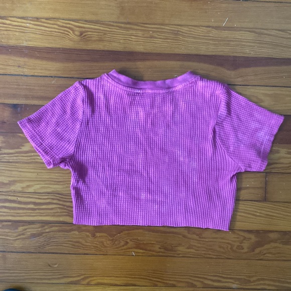 Forever 21 Crop Top waffle pink - Picture 2 of 3